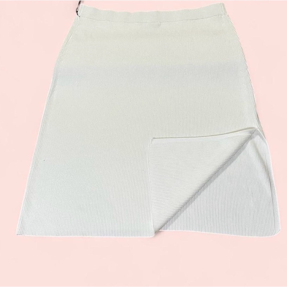 2/$30 Ava & Viv Cream Pencil Skirt Sz Various Ribbed Textured Knitted Fall Wear - Picture 5 of 8